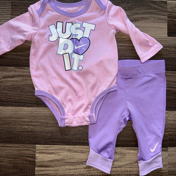 Nike Lavender and Pink Baby Onesie - Picture 1 of 2